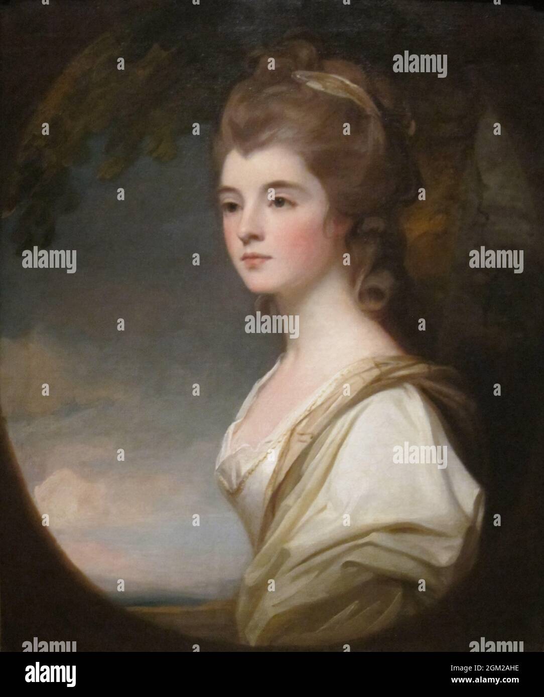 Vintage medieval portrait of a woman in period costume Stock Photo - Alamy
