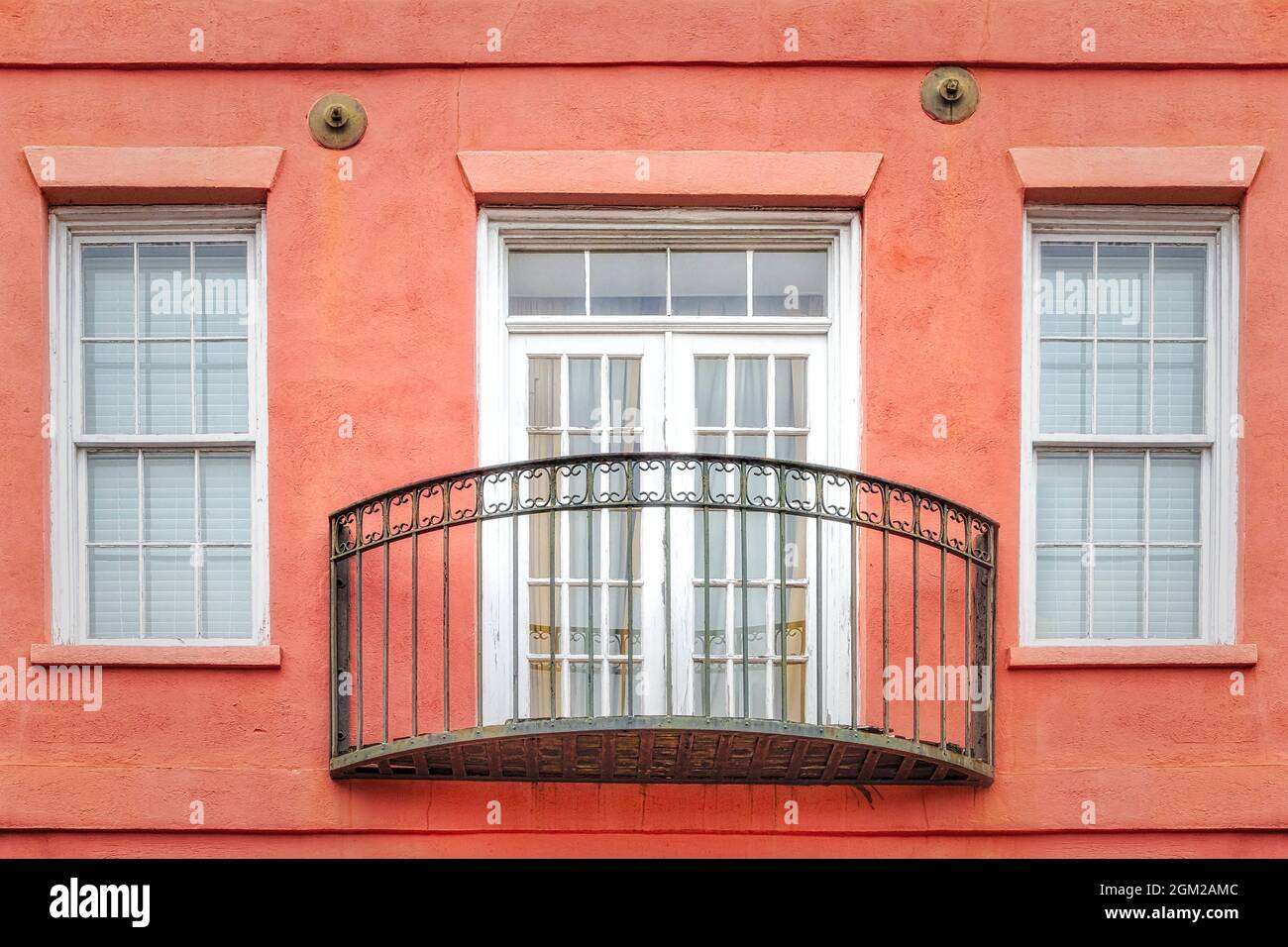Charleston Charm SC - French doors, windows with iron railing decorate ...