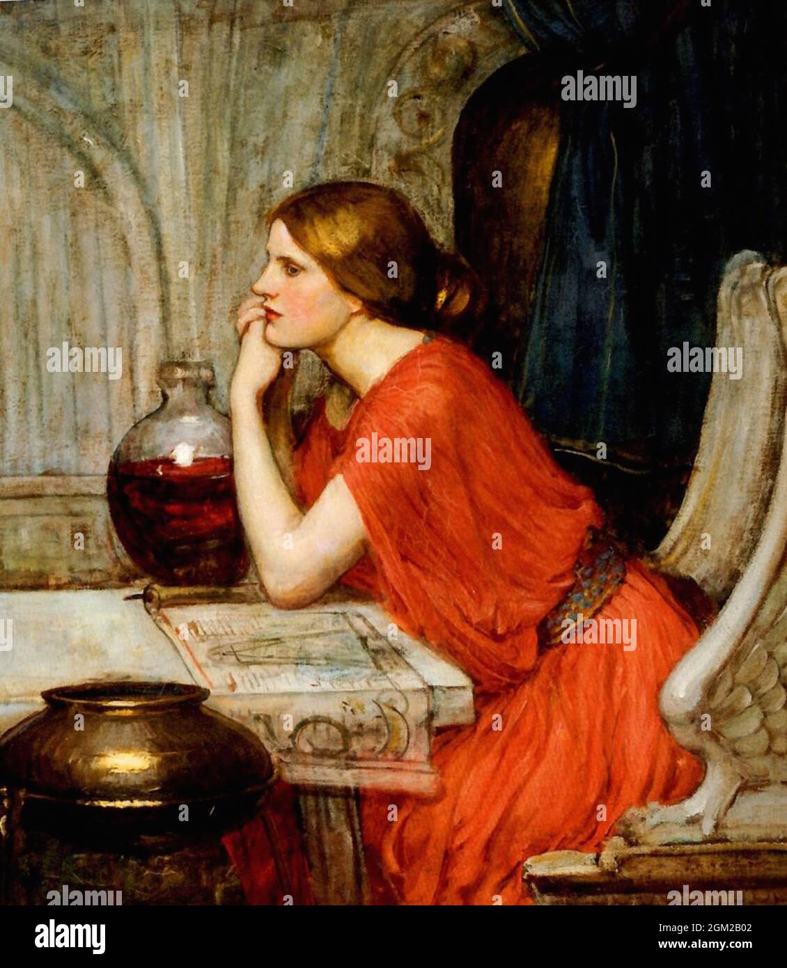 Vintage medieval portrait of a woman in period costume Stock Photo - Alamy