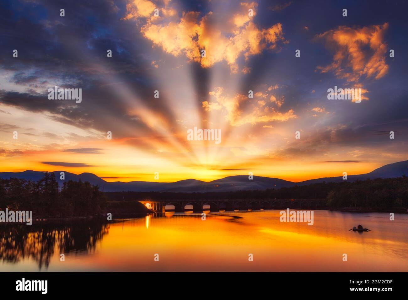 Ashokan Reservoir Sunset Above the Ashokan Reservoir the sun sets and