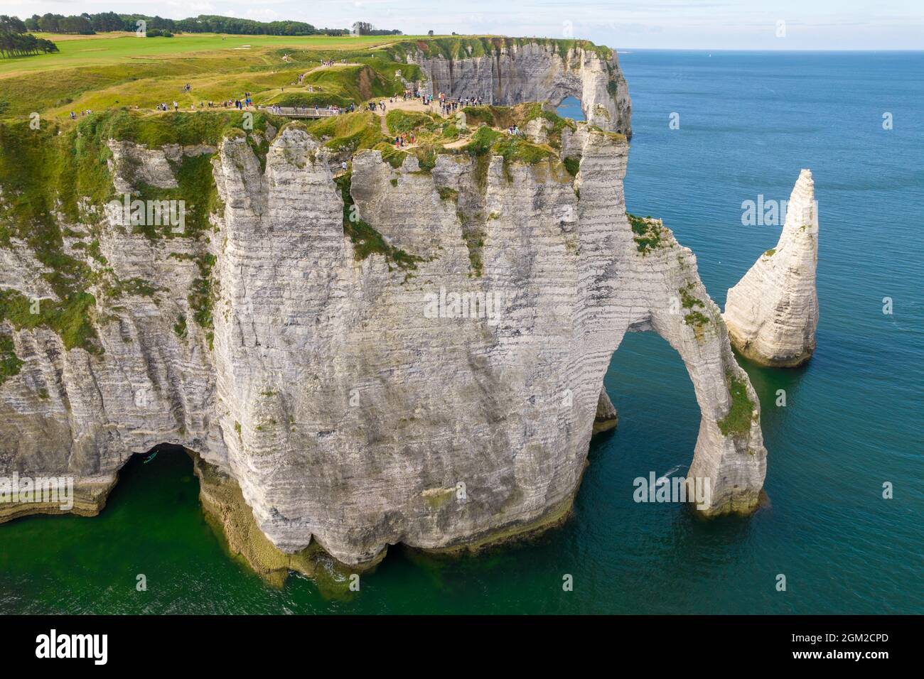 Etretat cliffs aerial hi-res stock photography and images - Alamy