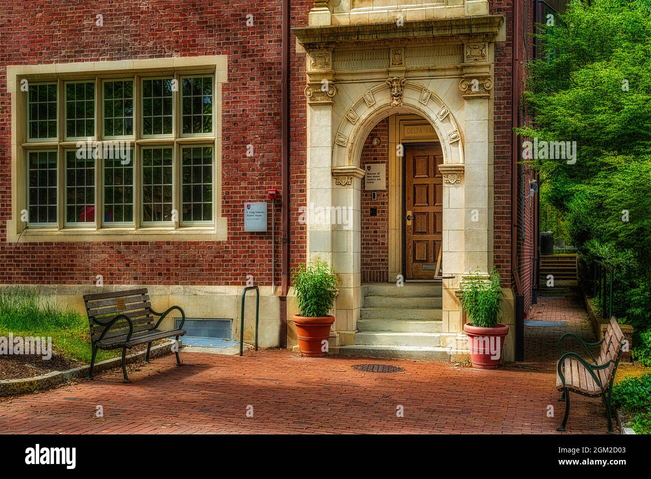 UPenn Sweeten Alumni House  - Originally, as the Delta Tau Delta fraternity house, this building linked the fraternity to campus with Gothic architect Stock Photo