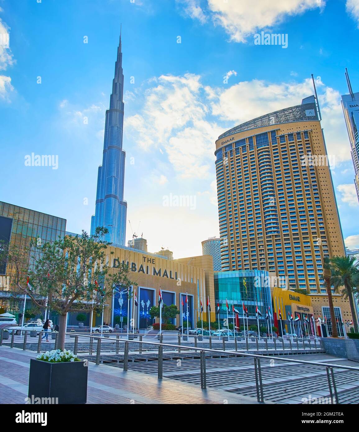 DUBAI, UAE MARCH 7, 2020 The tall futuristic Burj Khalifa tower