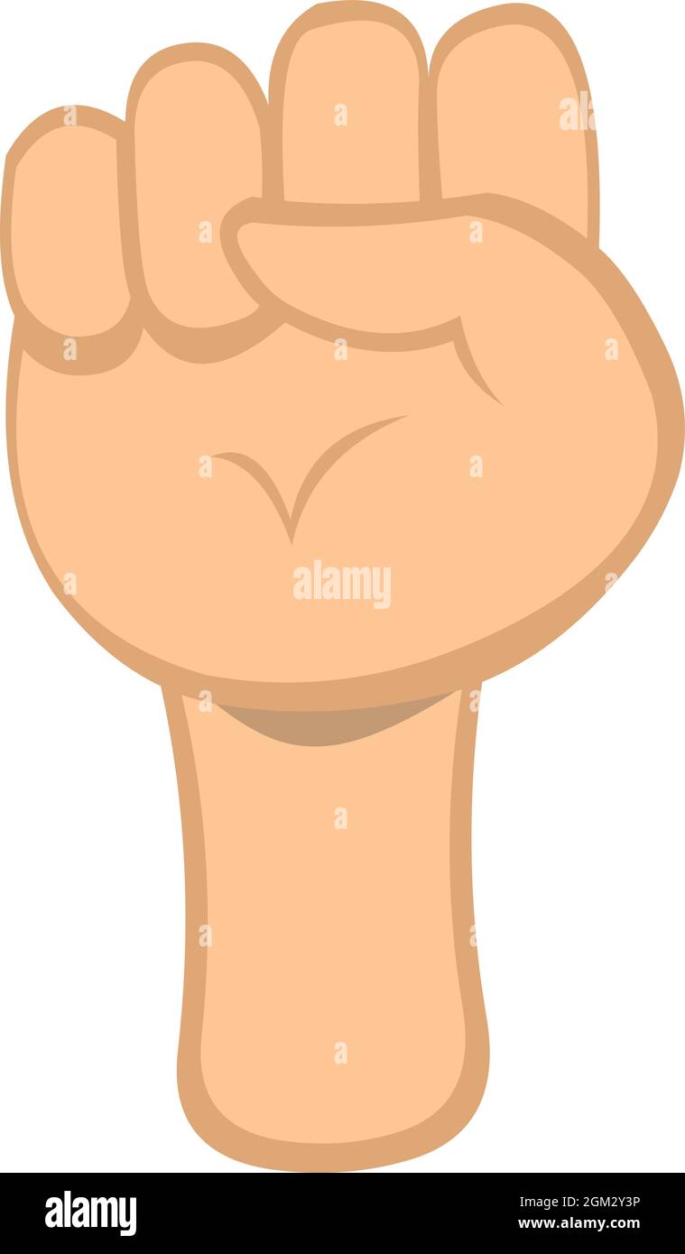 Vector illustration of a hand with a closed fist Stock Vector