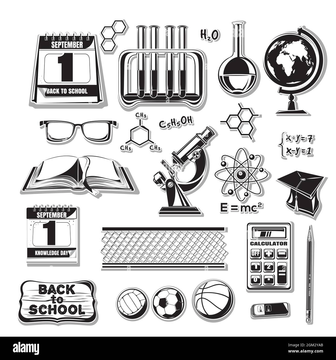 School subjects icon Stock Vector Images - Alamy