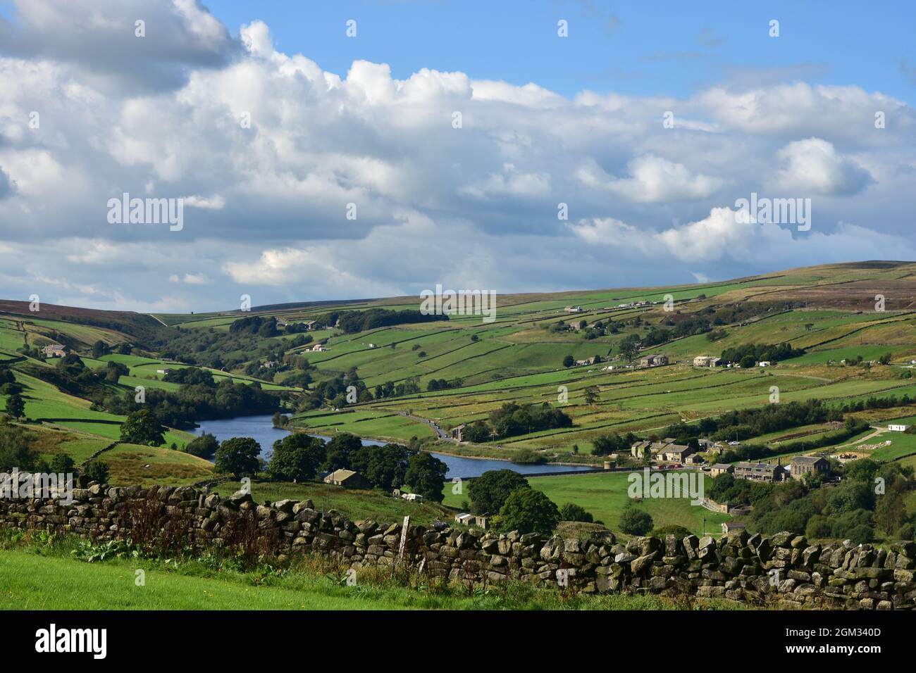 Ponden reservoir, Stanbury, Bronte Country, West Yorkshire Stock Photo