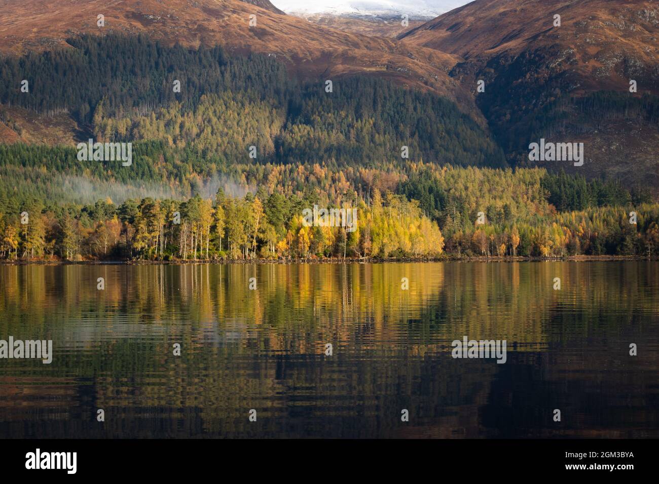 Autumn views over loch lochy in the Highlands, Scotland Stock Photo