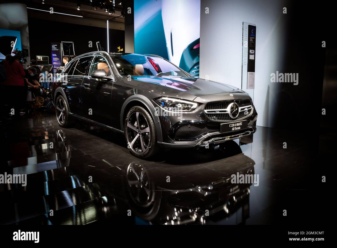 Mercedes-Benz C220d 4MATIC All-Terrain car showcased at the IAA Mobility 2021 motor show in Munich, Germany - September 6, 2021. Stock Photo