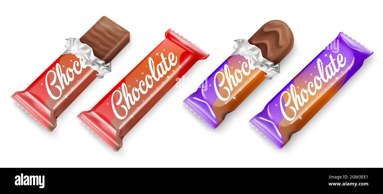 Wrapped Chocolate Stock Vector Images Page 2 Alamy