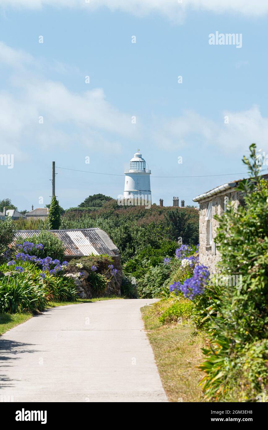 St Agnes Lighthouse, St Agnes, Isles of Scilly Stock Photo Alamy