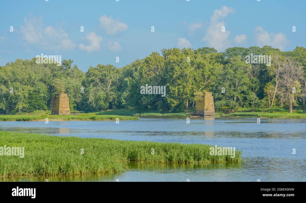 The Kankakee River flowing through Kankakee River State Park in Indiana