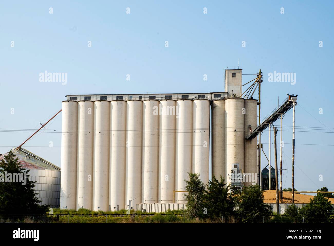 A white grain elevator in rural Scott City, Kansas Stock Photo Alamy