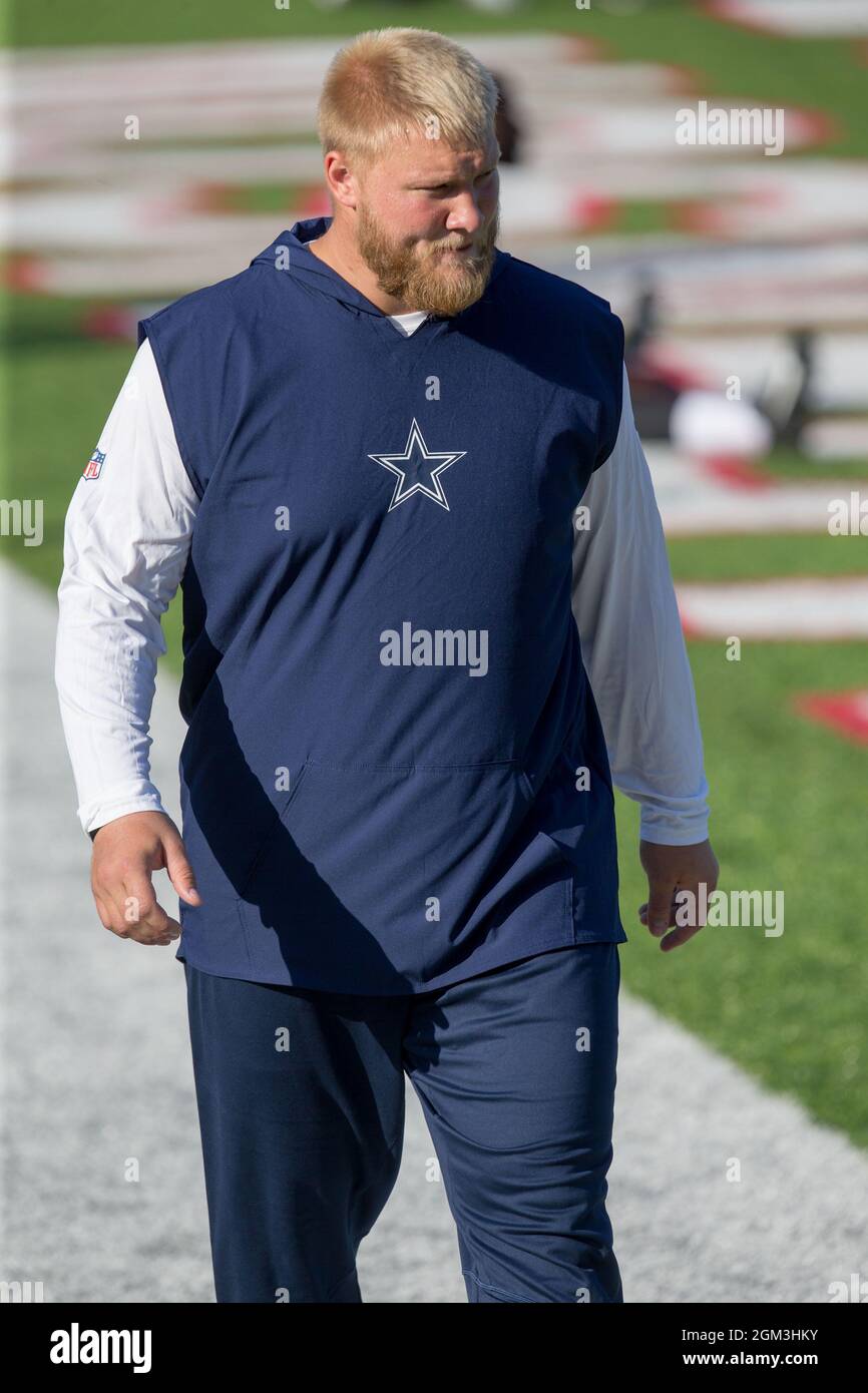 Dallas Cowboys center Tyler Biadasz (63) warms up prior to an NFL Football  game in Arlington, Texas, Sunday, Sept. 20, 2020. (AP Photo/Michael  Ainsworth Stock Photo - Alamy