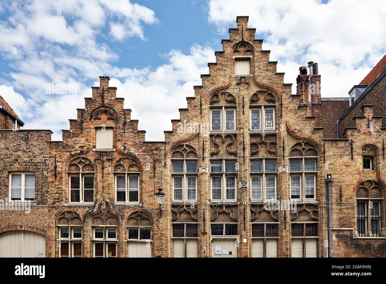 Houses in Garenmarkt street. Brugge. Flanders. Belgium Stock Photo