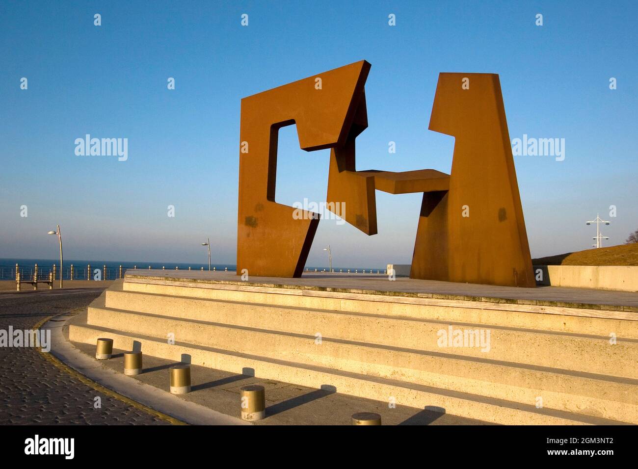 'Construcción Vacía', sculptor Jorge Oteiza. Donostia. Gipuzkoa. Euskadi. Spain Stock Photo