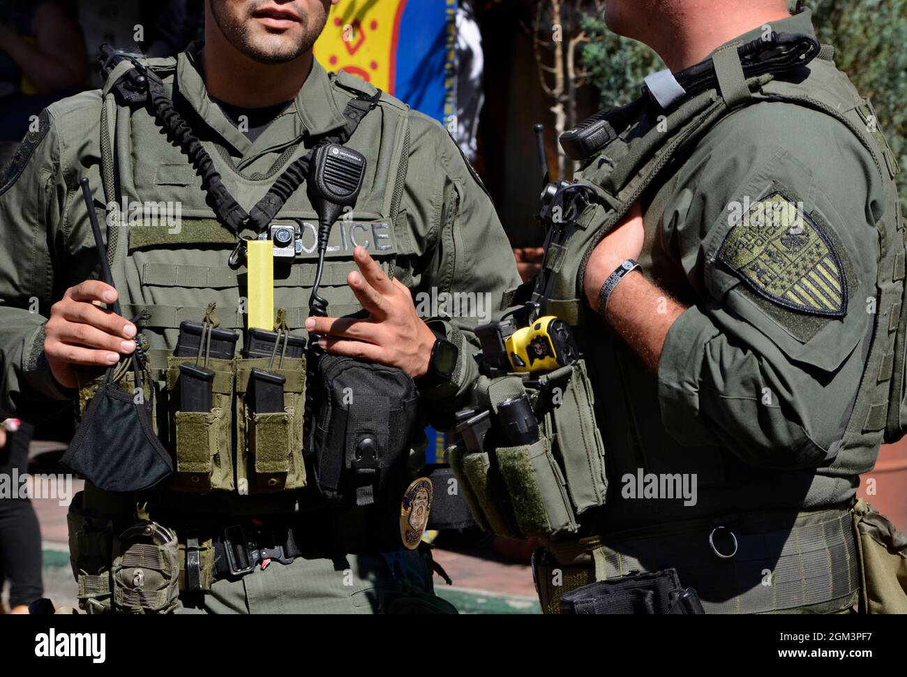 Members of the Santa Fe, New Mexico, Police Department's SWAT team on