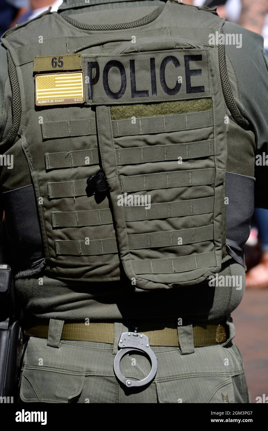 Members of the Santa Fe, New Mexico, Police Department's SWAT team on