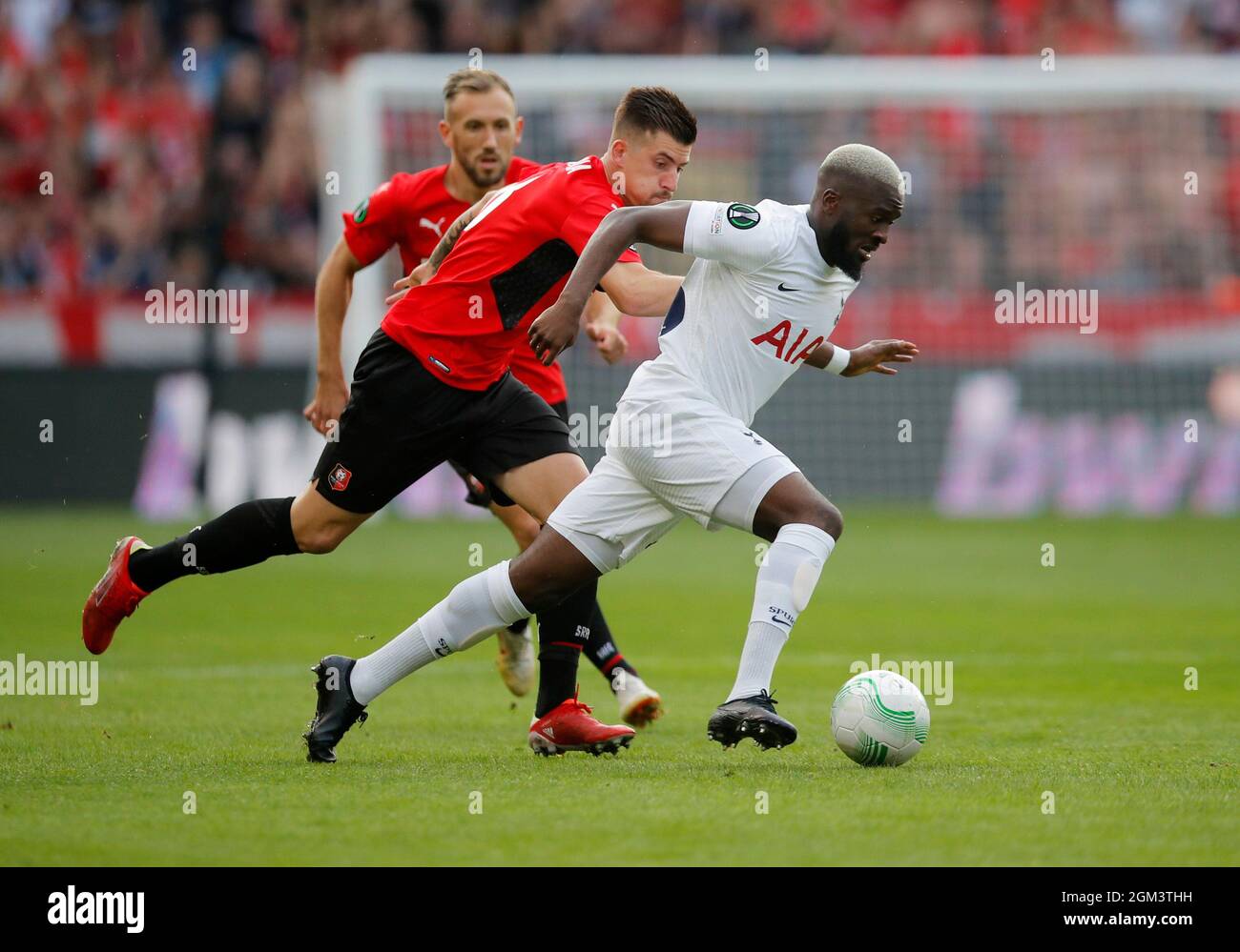 Soccer Football - Europa Conference League - Group G - Stade Rennes v  Tottenham Hotspur - Roazhon Park, Rennes, France - September 16, 2021  Tottenham Hotspur's Tanguy Ndombele in action with Stade