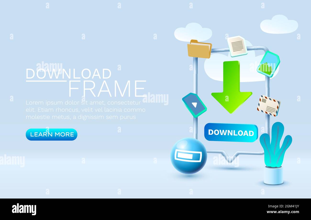 Download message smartphone mobile screen, technology mobile display. Vector illustration Stock Vector