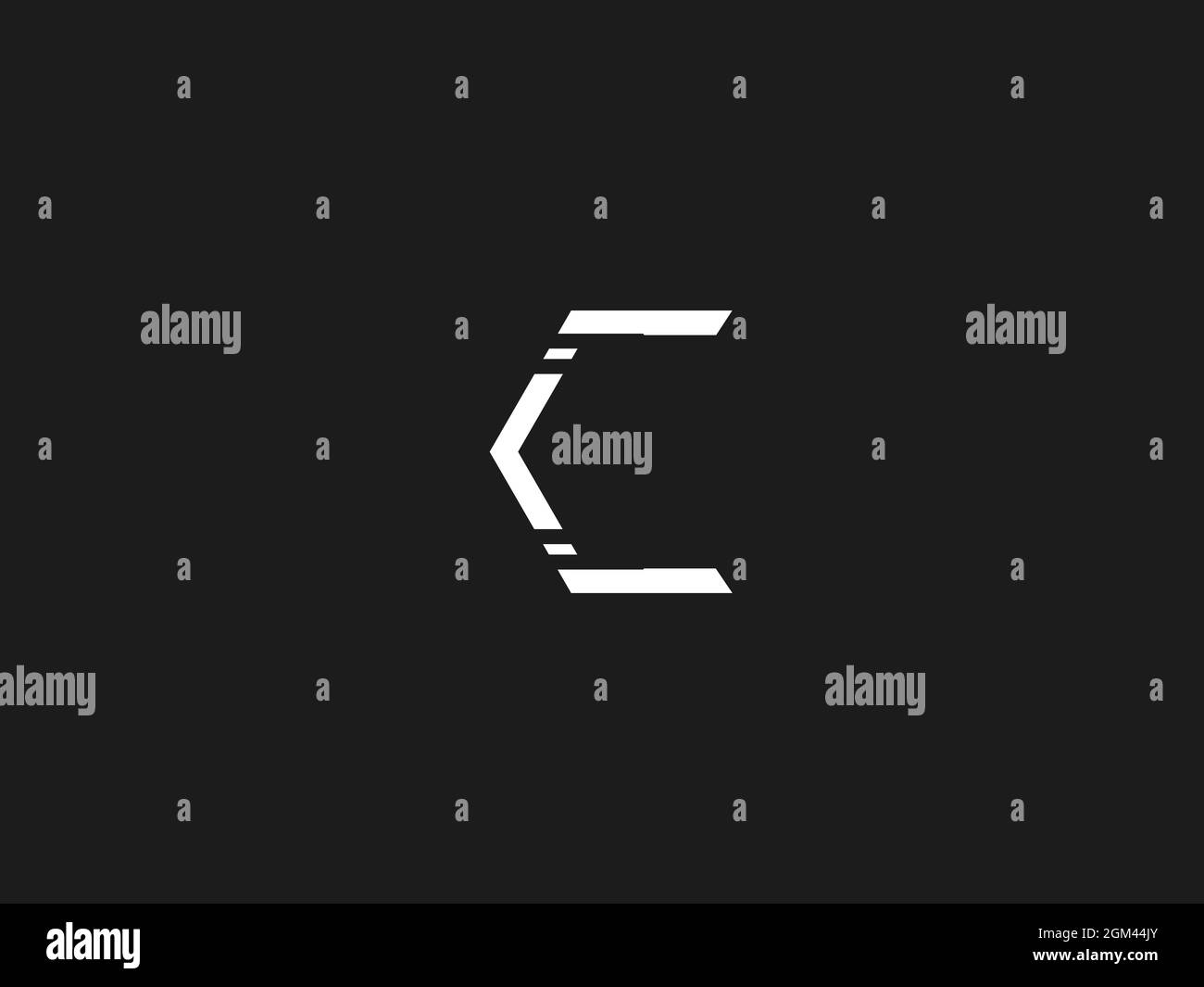 LETTER C LOGO DESIGN WITH NEGATIVE SPACE EFFECT Stock Vector Image ...