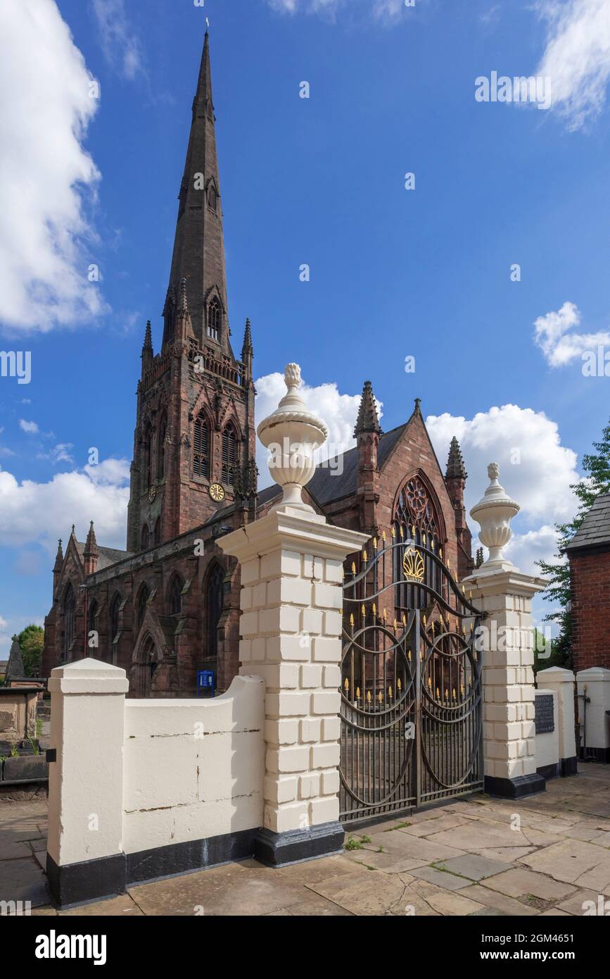 St. Elphin's parish church Warrington. The church is designated by English Heritage as a Grade II listed building Stock Photo