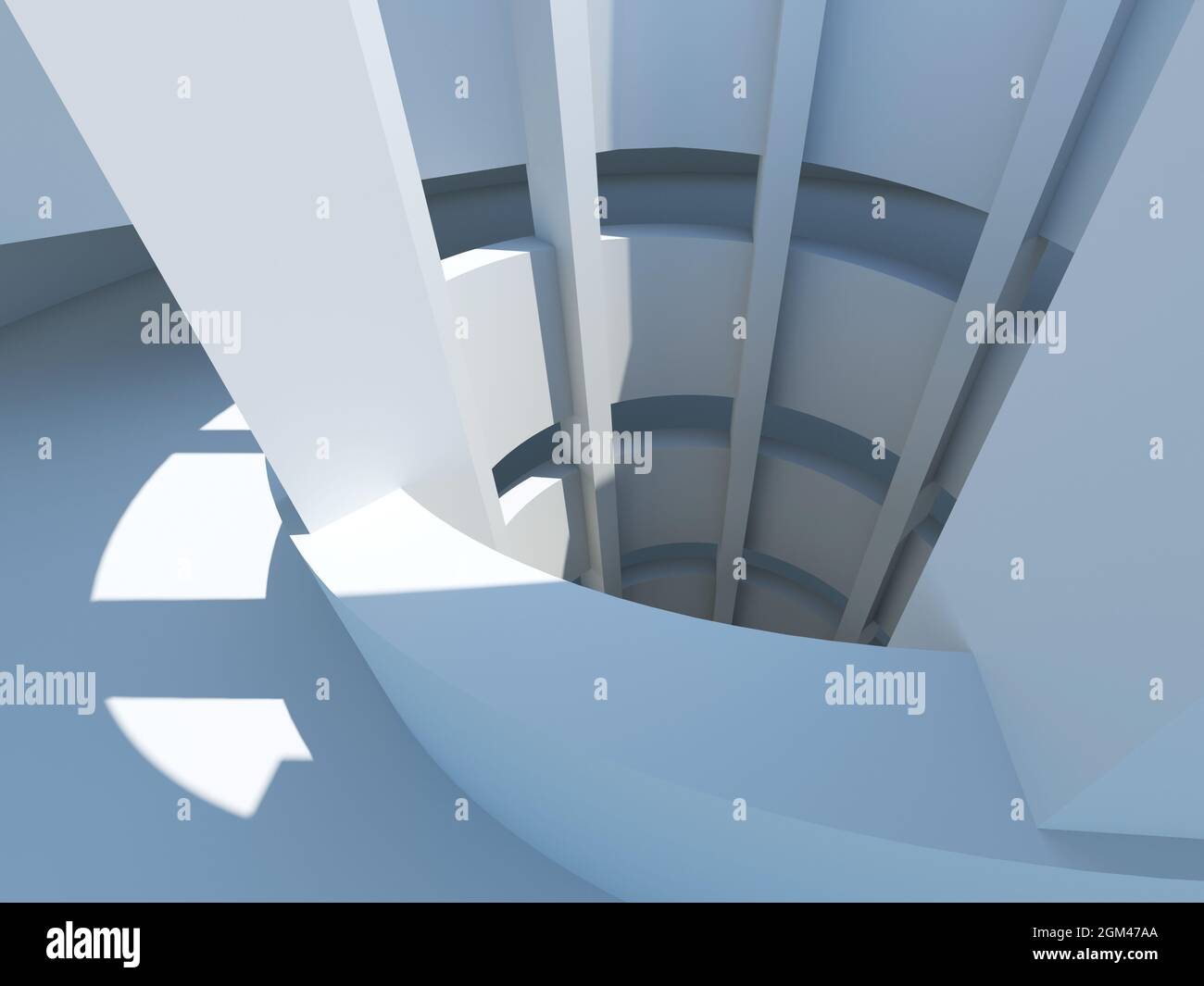 Blank white abstract architecture background with sunlight illumination ...