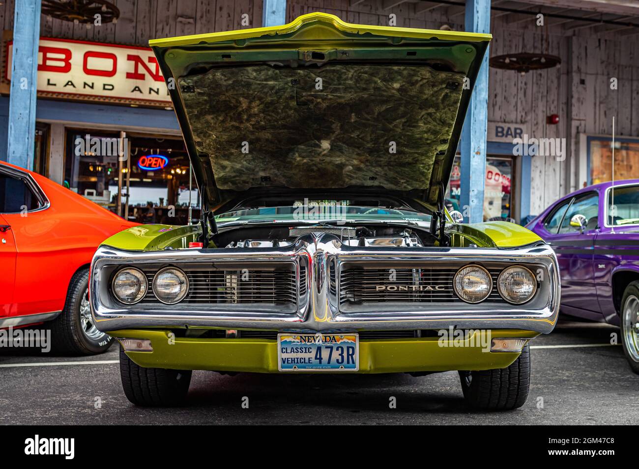 Virginia City, NV July 30, 2021 1968 Pontiac LeMans coupe at a local