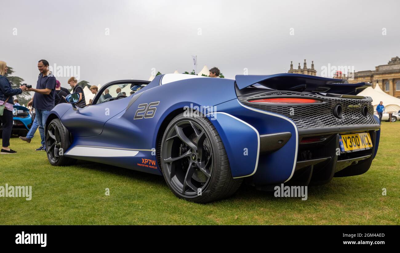 McLaren Elva windscreen variant on show at the Concours d’Elegance held at Blenheim Palace on the 5th September 2021 Stock Photo