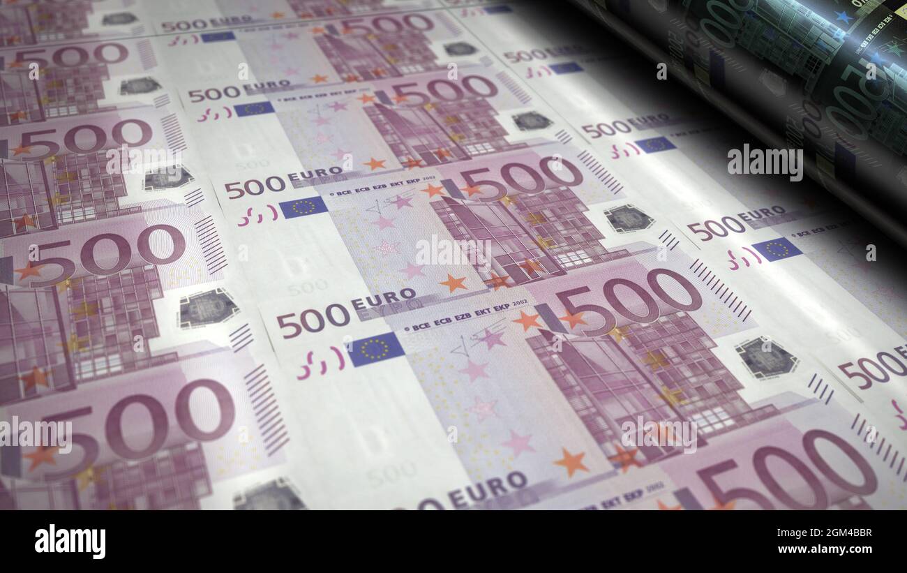 Money printing euro hi-res stock photography and images - Alamy