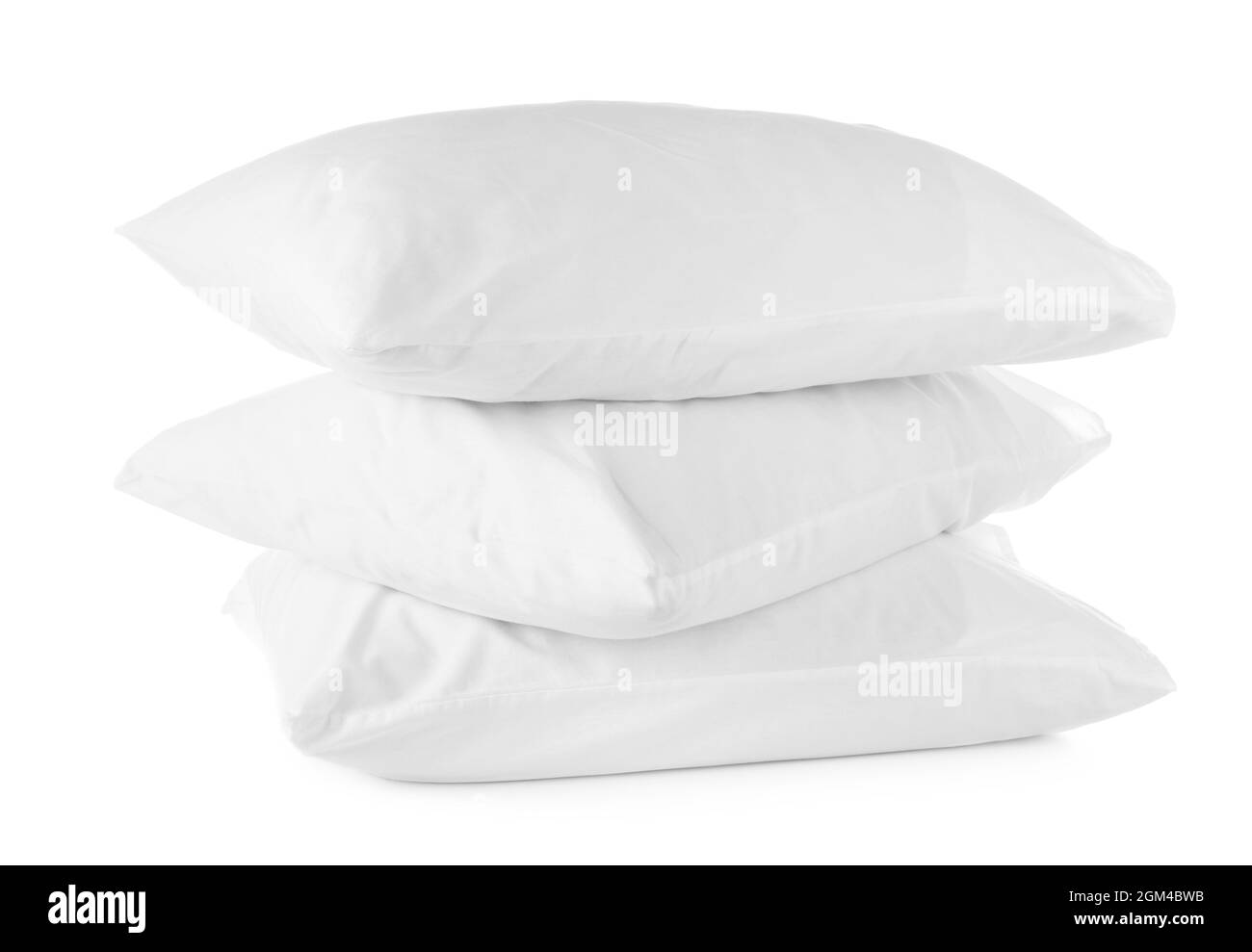 Soft pillows, isolated on white Stock Photo Alamy
