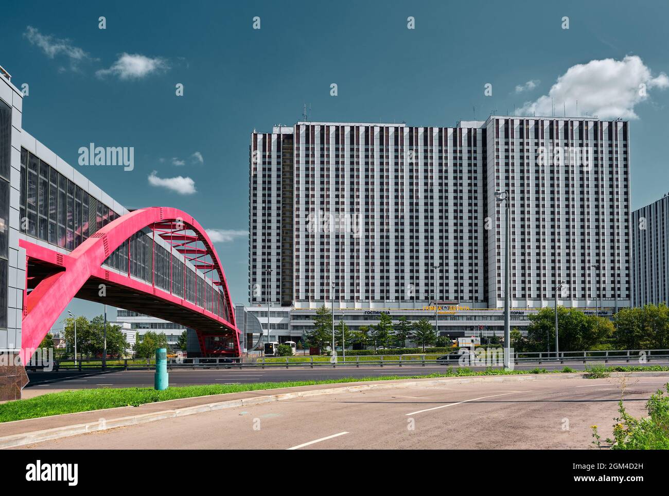 Izmailovo hotel complex, buildings Gamma and Delta, built in 1980, landmark: Moscow, Russia - August 15, 2021 Stock Photo