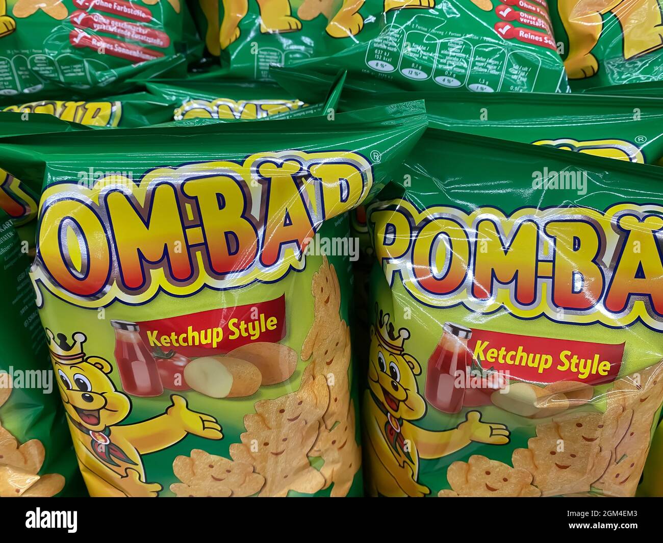 Viersen, Germany June 9. 2021 Closeup of packs pombar (pombear