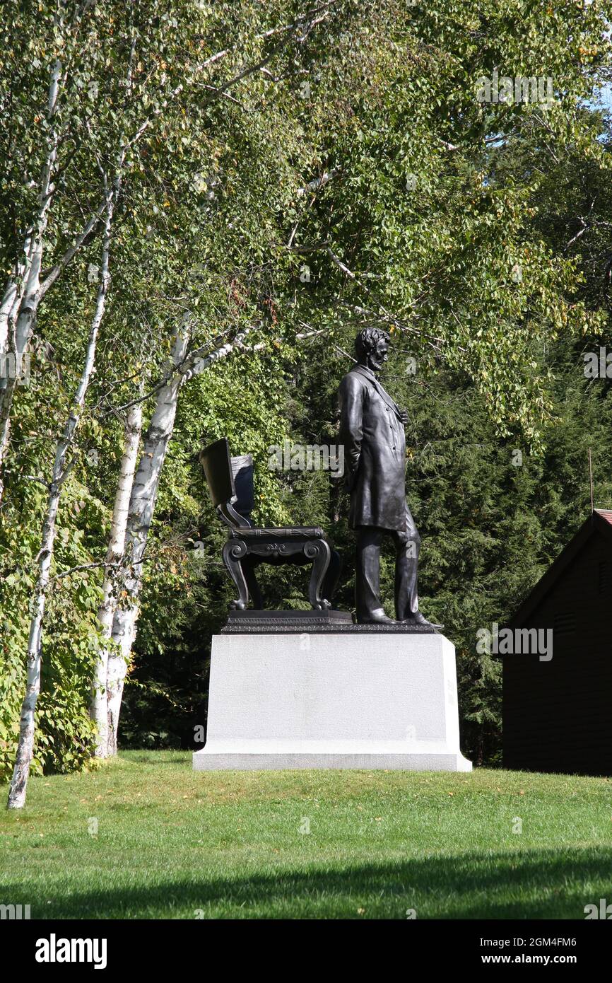 USA, New Hampshire, Saint Gaudens National Historical Park, House, gardens, sculpture, sculptor, Standing Lincoln Stock Photo
