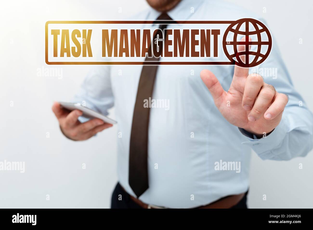 Task Management Text Text caption presenting Task Management. Internet Concept the process ...