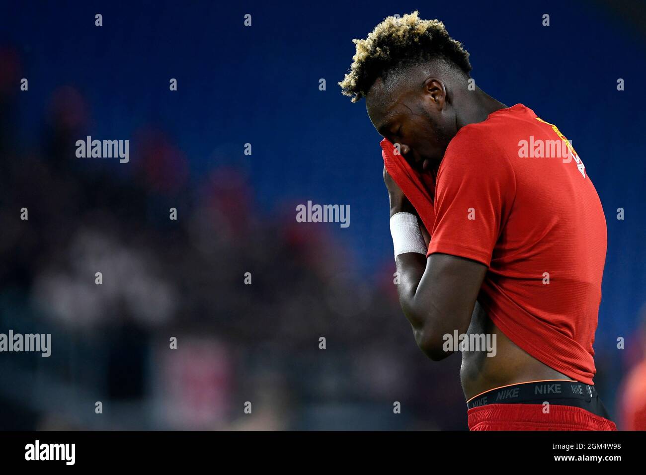 16th September 2021: Stadio Olimpico, Rome, Italy; Tammy Abraham of AS Roma during the Conference League match between AS Roma versus CSKA Sofia at Olimpico stadium in Rome, Italy Stock Photo