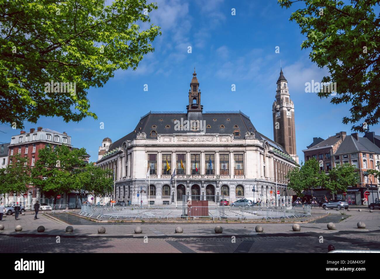 Panoramic view over the Old town of Charleroi, Belgium Stock Photo Alamy