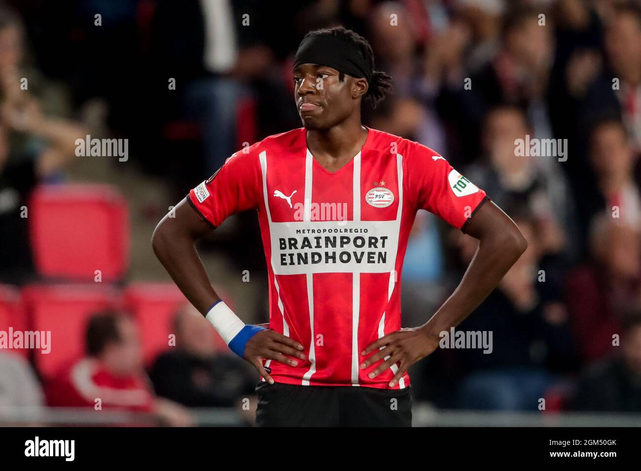 Eindhoven, Netherlands. 16th Sep, 2021. EINDHOVEN, NETHERLANDS - SEPTEMBER  16: Noni Madueke of PSV during the UEFA Europa League Group Stage match  between PSV and Real Sociedad at the Phillips Stadion on