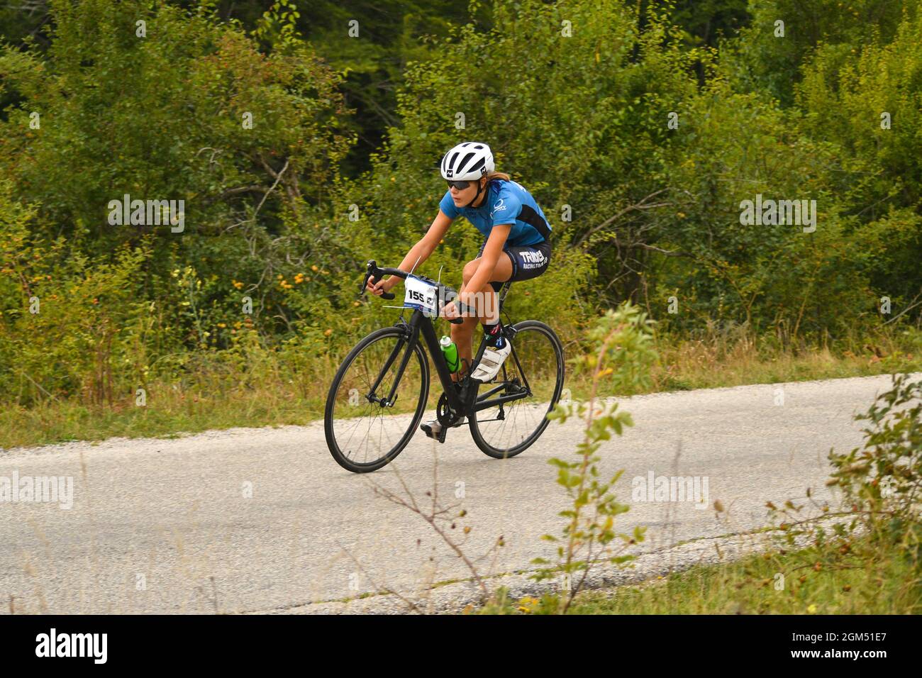 Time Trial Races The time trial bicycle race took place in the hilly terrain Stock Photo ...