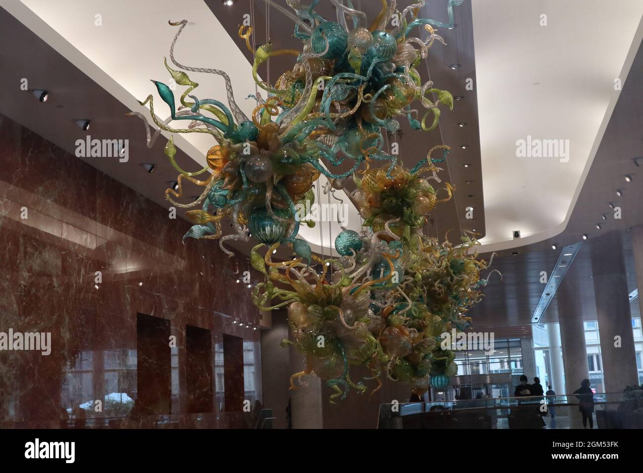 Chihuly glass art in the Gonda building at the Mayo Clinc Stock Photo