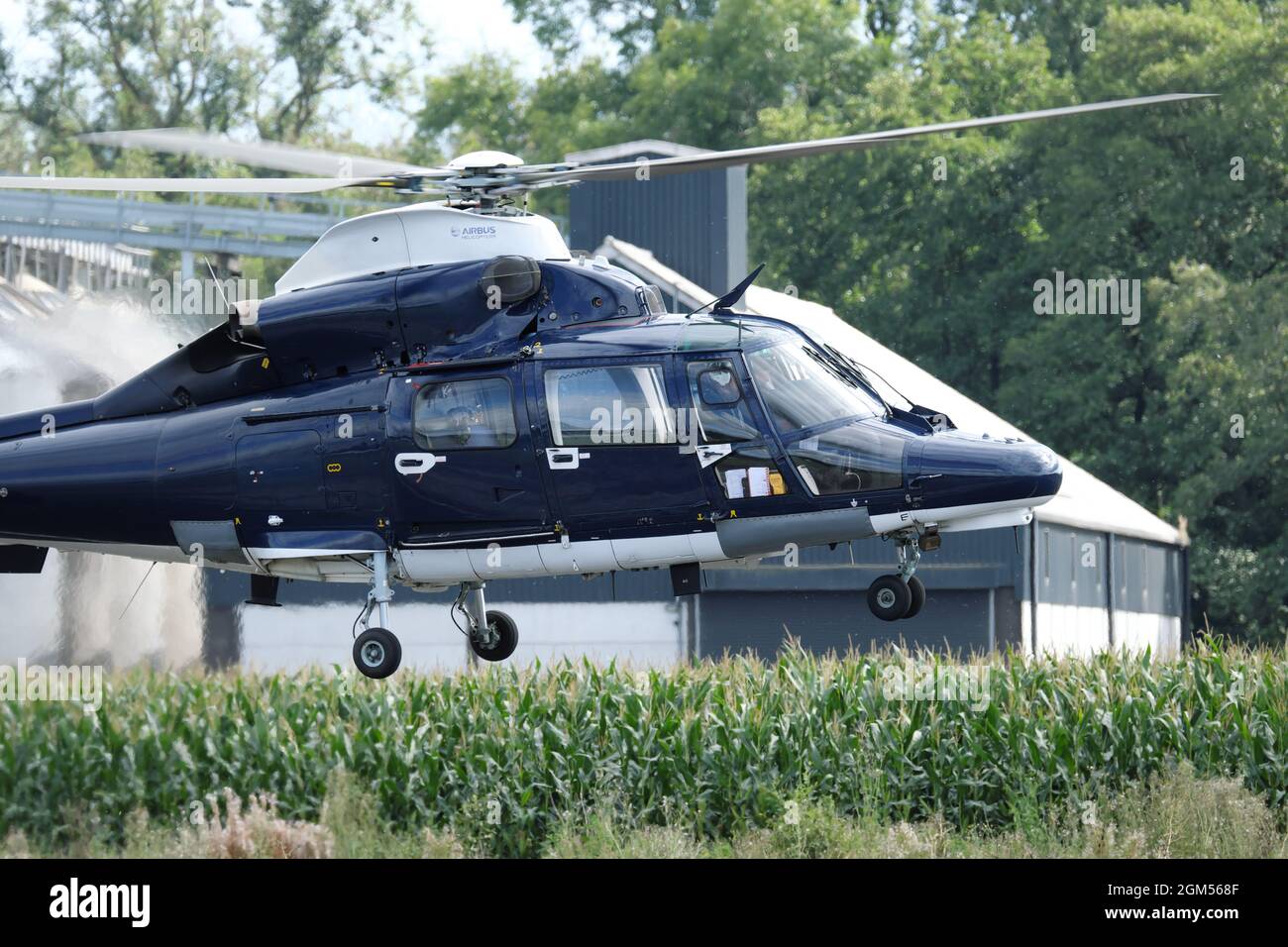SAS Dauphin helicopter operated by 658 Squadron based at Credenhill Herefordshire UK seen September 2021 Stock Photo