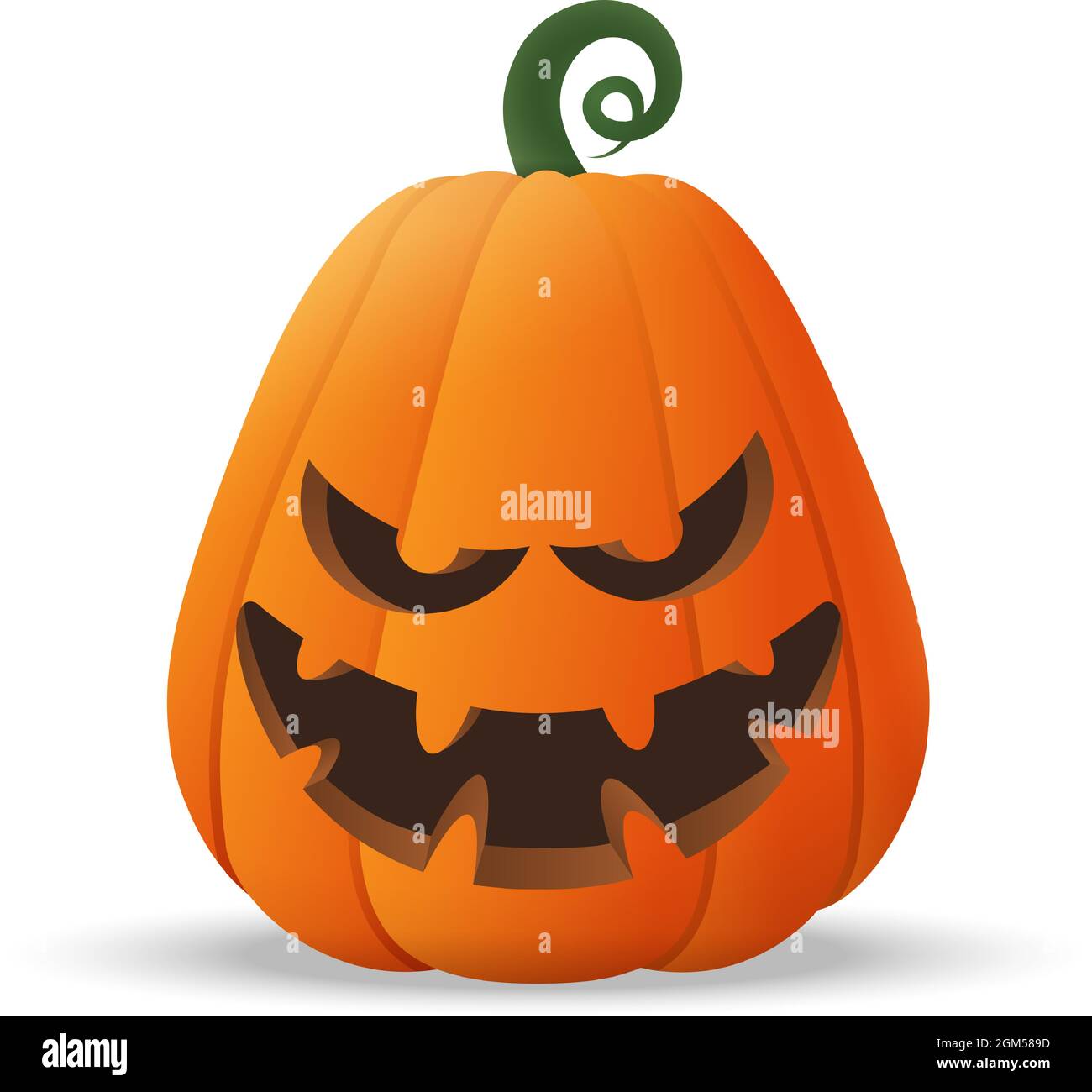 Halloween Jack O Lantern pumpkin with funny face expression - isolated ...