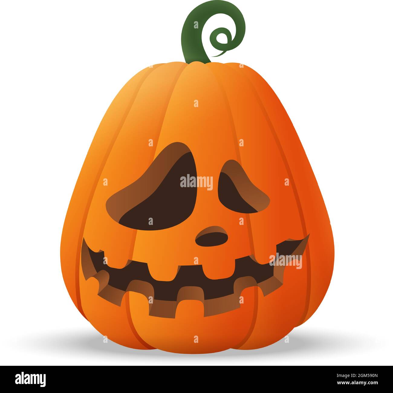 Halloween Jack O Lantern pumpkin with funny face expression - isolated ...