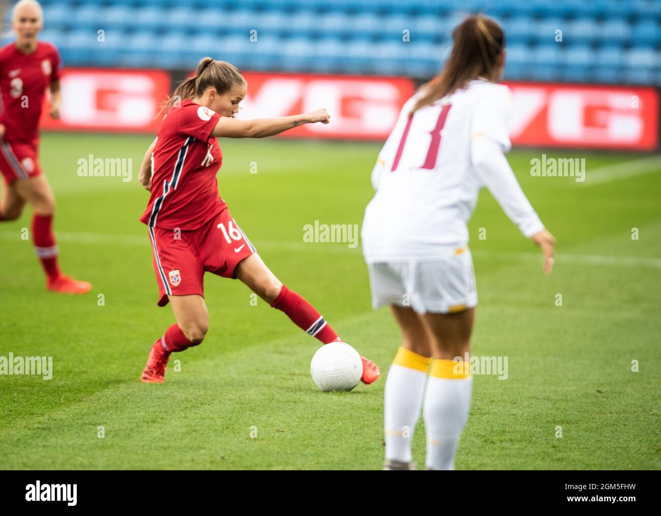 Oslo, Norway. 16th Sep, 2021. Guro Reiten (16) of Norway seen during