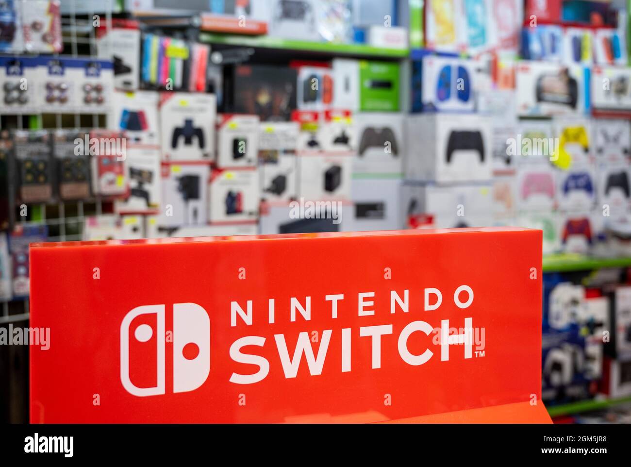 A store selling Japanese multinational video gaming brand Nintendo Switch products seen in Hong Kong Stock Photo Alamy
