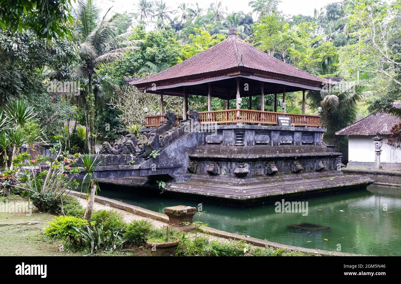 A small temple close to Pura Tirta Empul by Ubud, Bali. Stock Photo