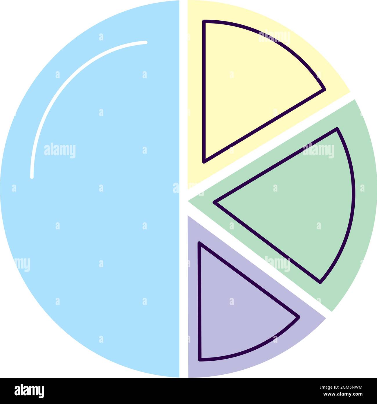 pie chart on white background Stock Vector Image & Art - Alamy