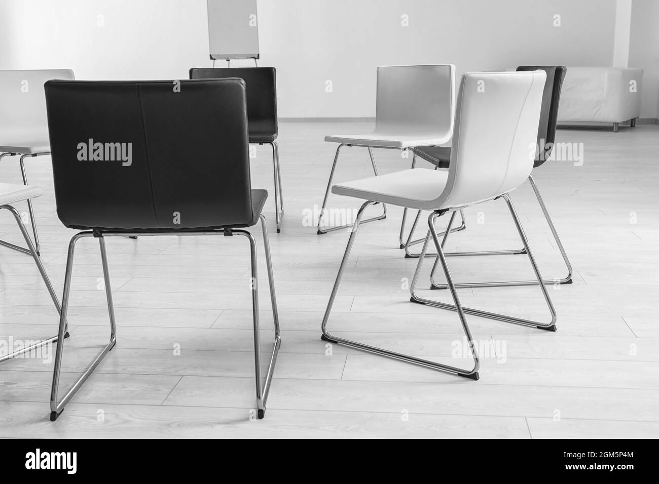 Chairs in room prepared for group psychotherapy session Stock Photo Alamy