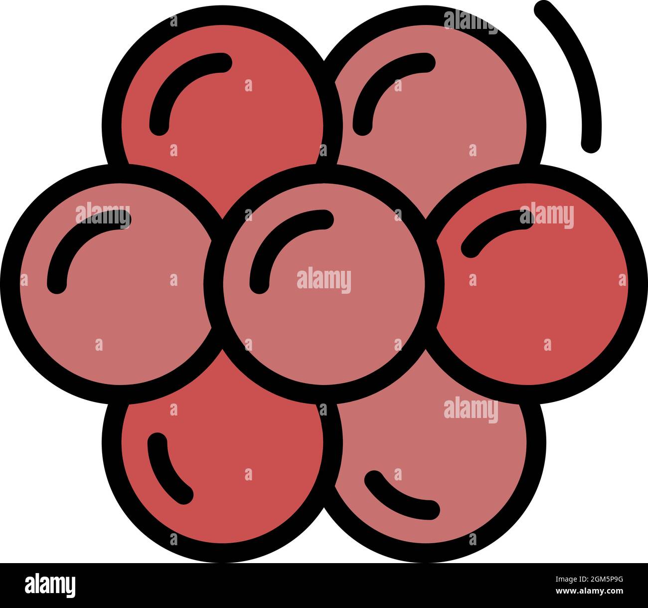 Caviar icon. Outline illustration of caviar vector icon color flat ...