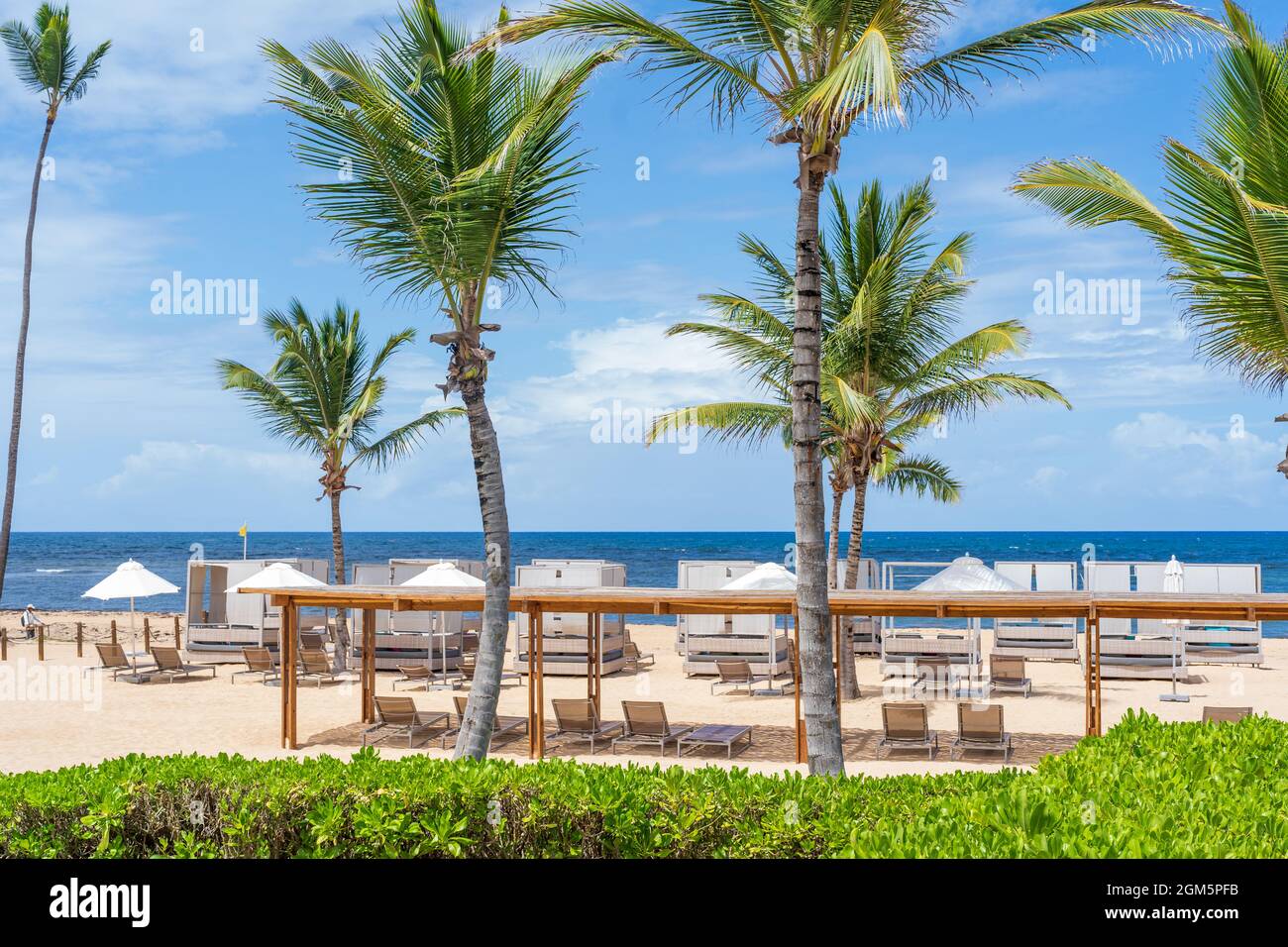 Idyllic Beach in the Dominican Republic. Stock Photo