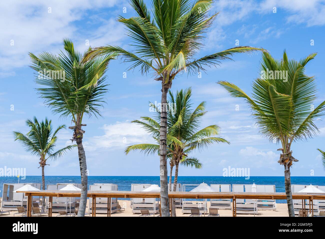 Idyllic Beach in the Dominican Republic. Stock Photo